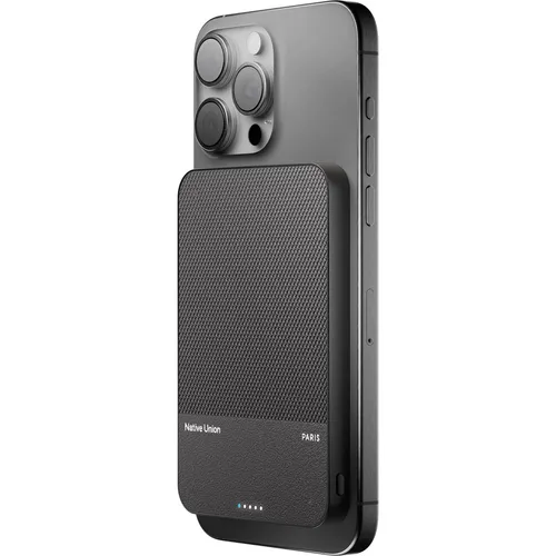 NATIVE UNION (Re)Classic Qi2 Magnetic Powerbank 5000mAh - Ladestation mit 5000mAh, Qi2-zertifiziert und ideal für MagSafe-kompatible Geräte. Schlankes Design, nachhaltige Materialien und starke Magnetfunktion für kabelloses Laden mit bis zu 15W.