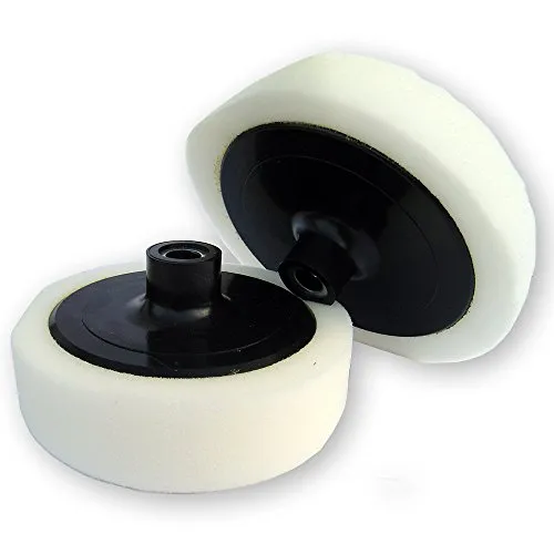 Duke-Handel Profi Polierschwamm 180 mm mit Rotationsteller Soft - Sparset 2tlg. für Poliermaschine mit Aufnahmespindel M14 für die perfekte Autopolitur