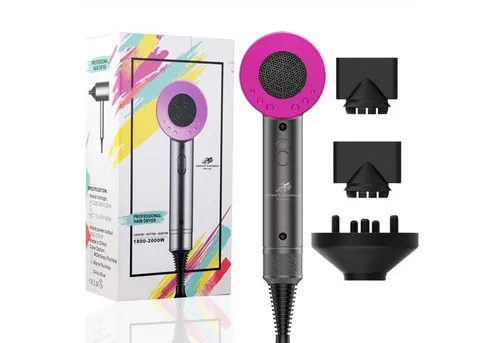 Lalano'S Cosmetics Ionic Volumizer Haartrockner 3 in 1 - Föhn mit 2000W AC-Motor für schnelles Trocknen und Stylen ohne Hitzeschäden. Mit Negativ-Ionen Technologie für glänzendes, gesundes Haar und vielseitigen Stylingmöglichkeiten.