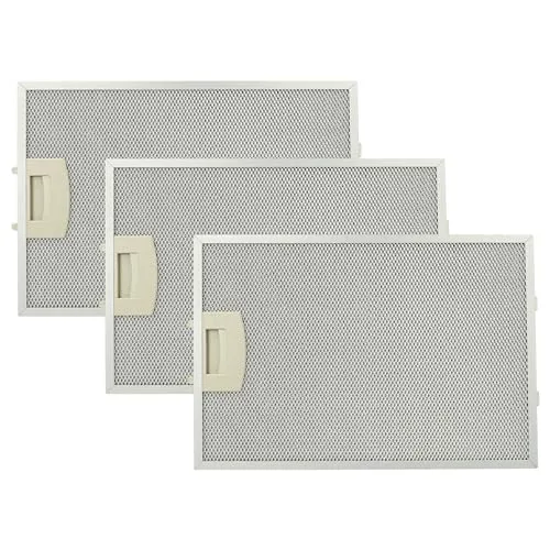 vhbw 3x Filter Metallfettfilter Dauerfilter kompatibel mit Neff D8985N0/03, D8985N0/04, D96T5N0/01, D96T5N0/02, D9970N0/01 Dunstabzugshaube, Metall