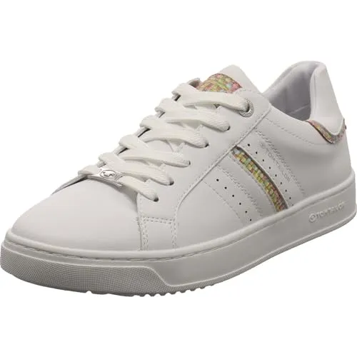 Tom Tailor Damen Sneaker 5390470034, White-Multi, 38 EU - Damen-Sneaker in sportlich schlichtem Design, ideal für den Alltag und besonders bequem für lange Tragezeiten.