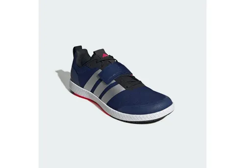 adidas The Total 2 Gewichtheberschuhe für Herren – Dunkelblau, Größe 44 (US 10) - Die adidas Gewichtheberschuhe bieten Stabilität und Komfort beim Heben. Der breite Klettverschluss und die griffige Gummiaußensohle garantieren optimalen Halt und Sicherheit bei jedem Training.