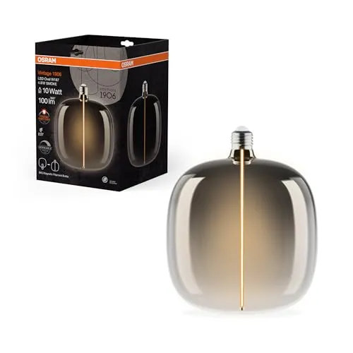OSRAM LED Lampe VINTAGE 1906 - Dekorative Filament-Glühbirne 4.8W - Energiesparlampe mit E27-Sockel, 360° Ausstrahlungswinkel und nostalgischem Design, ideal für stimmungsvolle Beleuchtung.