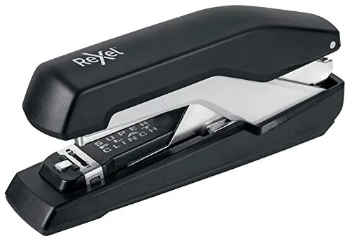 Rexel Supreme Omnipress Vollstreifen-Heftgerät, 30 Blatt Kapazität, flache Klammerheftung, inklusive Heftklammern, Metallkörper, schwarz, 2115679