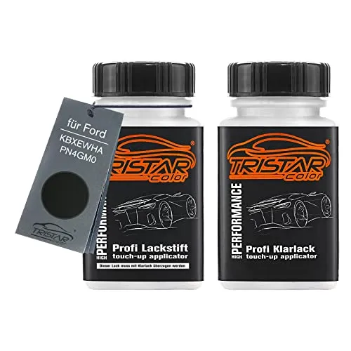 TRISTARcolor Autolack Lackstift Set für Ford KBXEWHA / PN4GM0 Agate Black Metallic Basislack Klarlack je 50ml