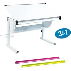 Matkan Schreibtisch weiss, weiss/pink/grün. - Weiß in grün von VCM