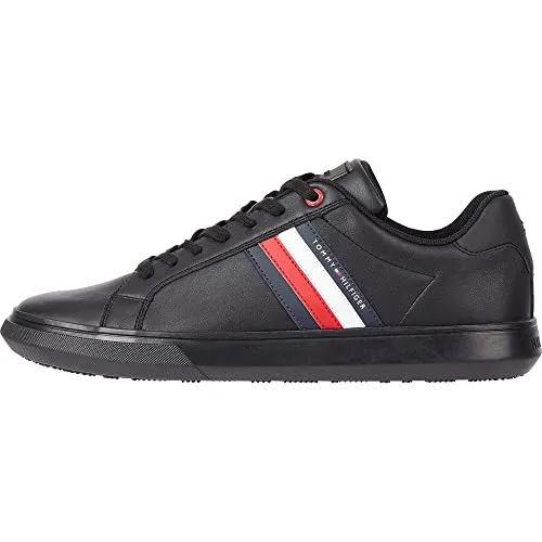 Tommy Hilfiger ESSENTIAL LEATHER CUPSOLE Sneaker Herren in schwarz von Tommy Hilfiger