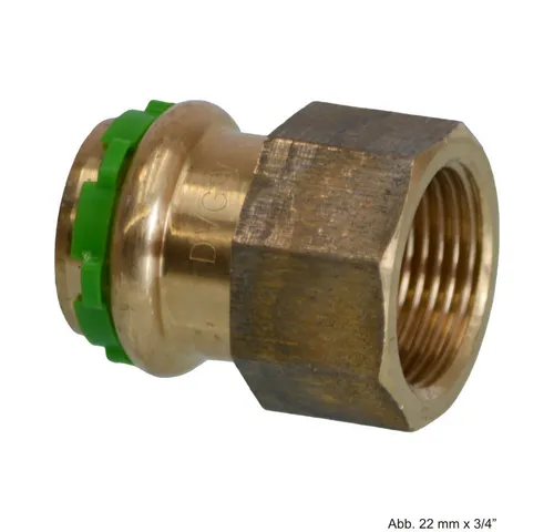 VSH Wasserrohr VSH SudoPress Kupfer/Rotguss SP4270GV Übergangsmuffe mit IG, 12mm x 1