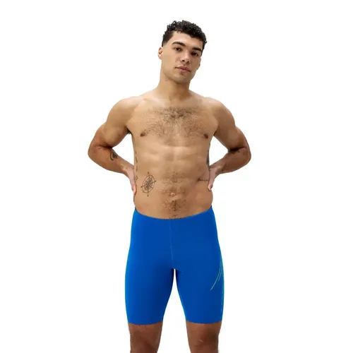 Speedo Hyperboom Placement Swim Jammer - Blue/Green