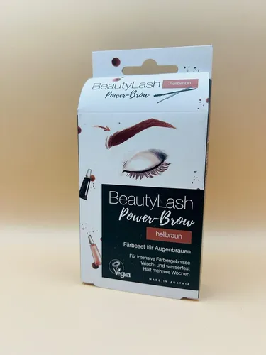 BeautyLash Power-Brow Färbeset für Augenbrauen Hellbraun Vegan *NEU*