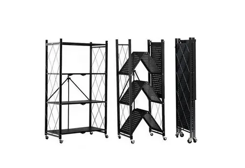 FOXSPORT Standregal mit Rollen, 5 Ablagen, 72x37x163cm, Traglast 20 kg