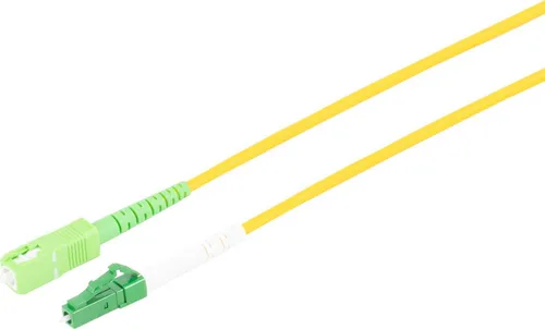 LWL Simplex Glasfaser Patchkabel LC/SC APC 9/125µ, OS2 gelb 20,00m