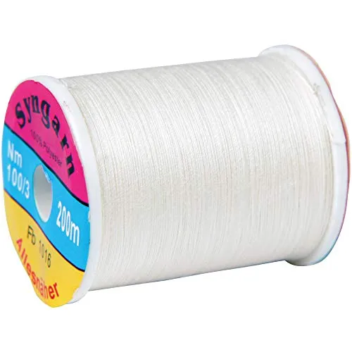 Syngarn - 10 Spulen mit je 200m (Leinen) Stärke Nm 100/3 - Allesnäher, Das Garn aus 100% Polyester für alle Nähzwecke und Stoffarten