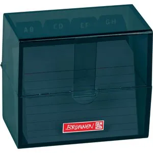 Brunnen Karteikasten Colour Code, 102058039, A8, aus Kunststoff, denim, für 200 Karteikarten