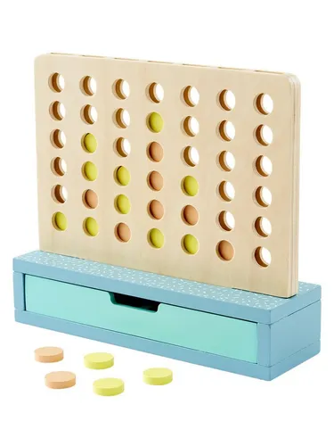 vertbaudet Lernspielzeug Kinder Spiel VIER GEWINNT aus Holz FSC®
