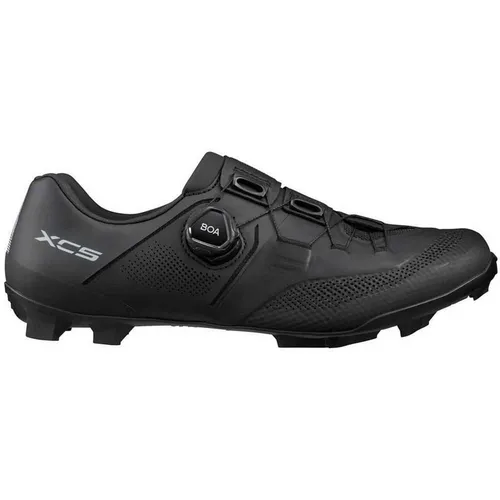 Shimano XC503 MTB-Schuhe SPD breite Ausführung 44 - Schwarz - Fahrradschuhe für Mountainbiker, bieten perfekten Halt und Komfort bei jeder Tour dank breiter Passform.