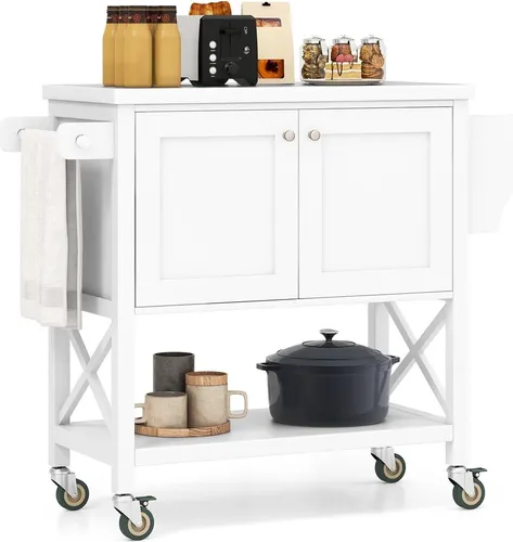 Küchenwagen Weiß von Goplus