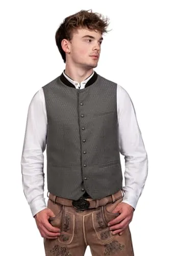 Edelnice Trachtenmode hochwertige Trachtenweste in verschiedenen Farben Gr. 46-62 (DE/NL/SE/PL, Numerisch, 54, Regular, Regular, Grün)