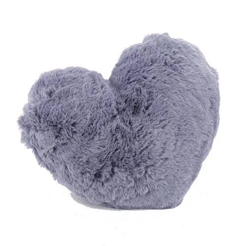 heimtexland Dekokissen Fell Kuschelkissen Plüsch Herz XL Deko Herzkissen, super weich und flauschig, Allergiker geeignet, atmungsaktiv, waschbar