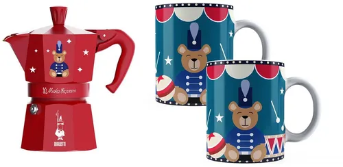Bialetti Joyful Christmas Mokka express 6 Portionen + 2 Tassen