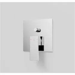 Steinberg Fertigmontageset für Wanne/Brause-Einhebelmischer 160 2103 3 - Duscharmatur mit elegantem, eckigen Design und Unterputzmontage. Ideal für zwei Verbraucher, ausgestattet mit Steintec-Safety für maximale Sicherheit.