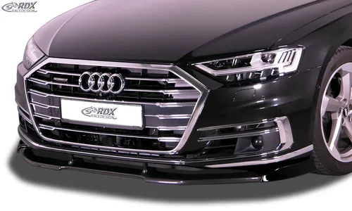 RDX Frontspoilerlippe VARIO-X für AUDI A8 D5 F8 – Sportliches Tuning - 3-teilige Frontspoilerlippe aus robustem PUR Kunststoff, für individuelles Styling. Einfache Montage unter der original Frontstoßstange, reduziert Bodenfreiheit um 4 cm.