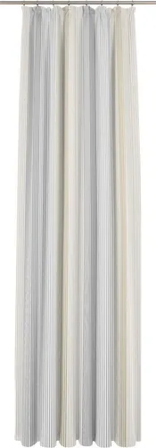 Vorhang taupe mit Streifen und Faltenband 300x145 cm - Gardinen & Vorhänge, eleganter taupefarbener Vorhang mit Streifen und Faltenband für eine stilvolle Raumgestaltung.