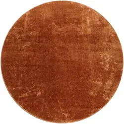 Paco Home Kurzflorteppich Kupfer, Rund 200x200 cm - Teppiche & Böden: Strapazierfähiger Kurzflorteppich aus 100% Polyester, ideal für Fußbodenheizung, maschinenwaschbar und Oeko-Tex® zertifiziert für schadstofffreie Wohnqualität.
