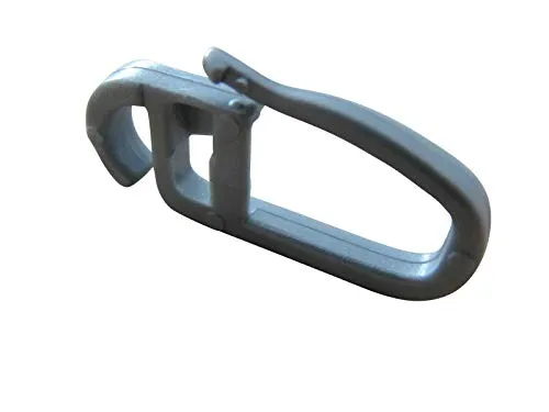 rewagi Überklipshaken für flachringe, Gardinenhaken, Vorhänge - Chrom matt (100 Stück)