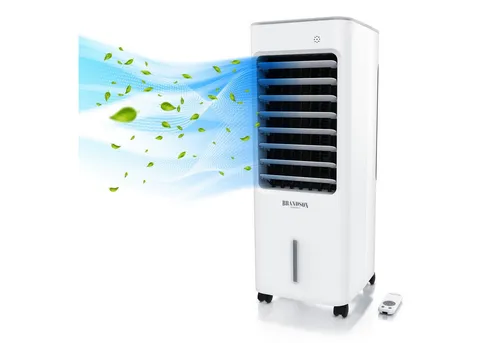 Brandson Mobiles Ventilatorkombigerät 5L - Standventilator mit 5L Wassertank und 3 Modi, ideal für kostengünstige Kühlung und Luftbefeuchtung zu Hause oder im Büro.