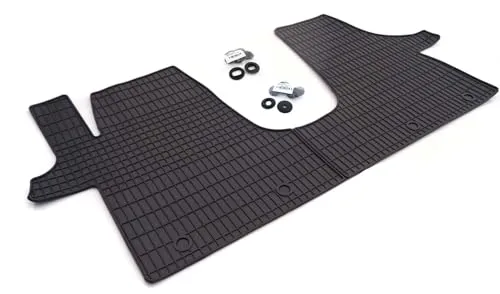 Gummimatte passend für VW T5 T6 Multivan California Bus Gummi Fußmatte Matte 1-teilig Schwarz