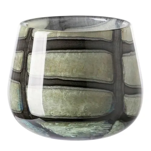 Fink Marly/Vase,Windlicht,schwarz,Salbei/H.11cm,D.13,5cm von Fink