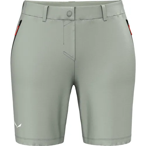 Salewa Puez Talvena DST Damen Outdoorshort - Türkis, Größe 34 - Wanderhosen für Damen, aus atmungsaktivem und schnelltrocknendem Material, perfekt für aktive Outdoor-Abenteuer.