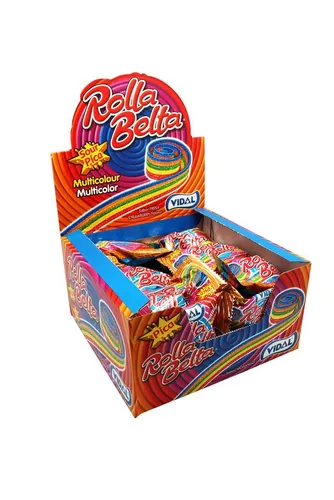  Display Rolla Belta Multicolour Saure Fruchtgummi 24 Stk 17,89 EUR/kg