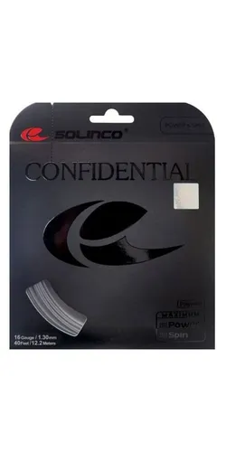 Solinco Tennissaite Confidential (Haltbarkeit+Spielgefühl) grau 12m Set, Saitendicke: 1.20