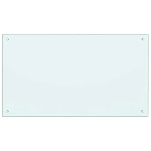 vidaXL Küchenrückwand Spritzschutz aus Hartglas 100x60cm in weiß von vidaXL