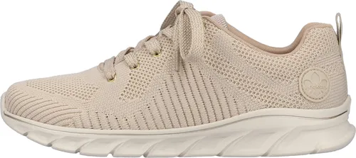 Rieker Damen Schnürschuh Sneaker Stoff Halbschuh 54022, Größe:42 EU, Farbe:Beige