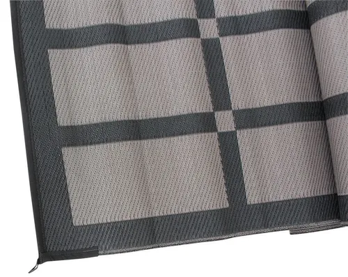 Eurotrail Patio-Matte/Vorzeltteppich 250 x 300 cm schwarz-grau kariert