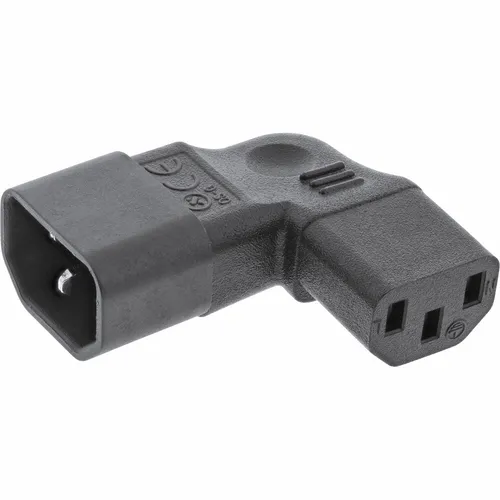 InLine® Netzadapter IEC 60320 C14 / C13 links/rechts gewinkelt 3pol. Kaltgerät