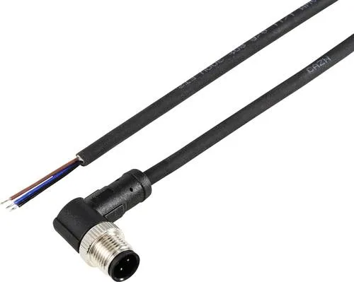 TRU COMPONENTS TC-12833092 Sensor-/Aktor-Anschlussleitung M12 Stecker, gewinkelt 2m Polzahl Sensoren: 3 1St.