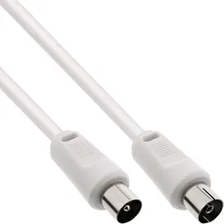Inline® Antennenkabel, 2x geschirmt, >75dB, weiß, 7m