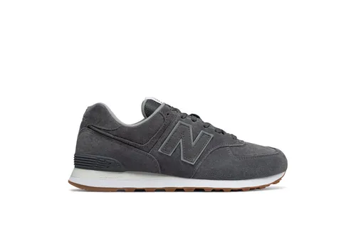New Balance ML574 Sneaker in Grau (Gr. 40) - Sportliche Sneaker aus robustem Leder und Textil, ideal für den Büro-Look. Mit anpassbarer Schnürung und leicht profilierter Gummisohle für sicheren Tritt.