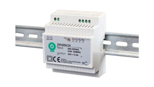 DIN60W12: Zasilacz impulsow na szynę DIN 60W 12V 5A WAKS 5902135137949