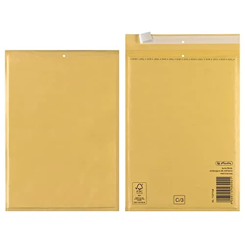 Herlitz 793505 Luftpostertasche C/3, 150 x 210 mm, 10 Stück eingeschweißt braun (10 Stück, braun)