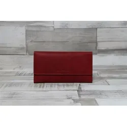 Greenburry Basic Damenkombi RFID red - Elegante Damenbörse aus pflanzlich gegerbtem Nappa Kalbsleder mit RFID-Schutz, ideal für stilbewusste Frauen. Mit 13 Kartenfächern und praktischem Querformat.