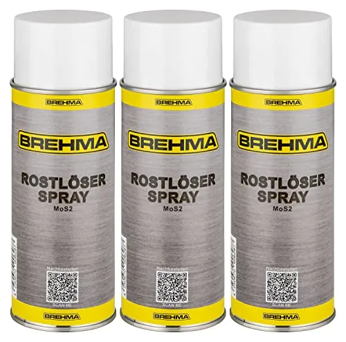 BREHMA 3X Rostlöser mit MoS2 Intensiv Rostlöserspray 400ml Korrosionsschutz