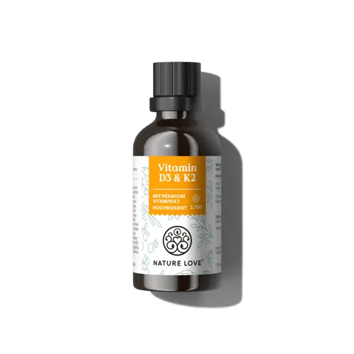 Vitamin D3/K2 1.700 Tropfen Nature Love von Nature Love