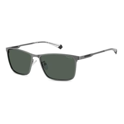 Polaroid Sonnenbrille für Herren, Matte Dark Ruthenium, 58