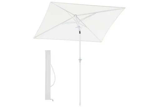 Sekey Sonnenschirm 180 x 125 cm - Rechteckiger Balkonschirm mit Schutzhülle - Sonnenschirm mit UPF50+ UV-Schutz, kippbar und höhenverstellbar, perfekt für Balkon und Terrasse. Lieferumfang inklusive Schutzhülle für optimalen Schutz.