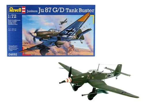 Revell Flugzeuge Junkers Ju87 G/D Tank Buster 1:72 - Modellbausätze, detailliertes Modell des legendären Sturzkampfbombers für anspruchsvolle Sammler und Modellbauer.
